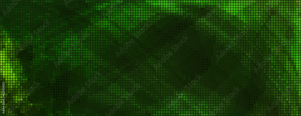 Poster Abstract dark green tech background. Wide vector pattern