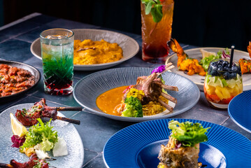 Hot and spicy curry for your lunch table. Served with beautiful flowers and cosmo naut recipe