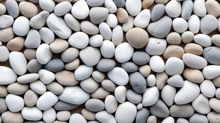 White pebbles stone for background Generative AI