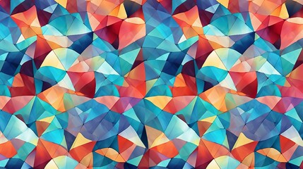 Fototapeta na wymiar Bright abstract mosaic seamless pattern. Vector background Generative AI