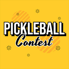 Pickleball contest games sports banner template design vector