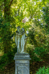 Fototapeta premium Sanssouci palace and park in spring, in Potsdam, Brandenburg, Germany. A beautiful sculpture