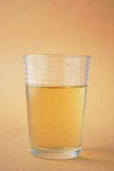 dirty glass of water on table