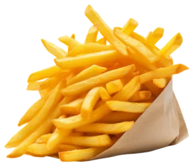 Foto op Plexiglas French Fries. Isolated on Transparent Background. generative ai © ‎Fantastic-Stock