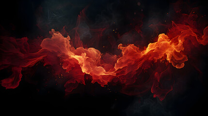 Fototapeta premium fire with sparks on dark background