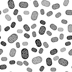 Black Fingerprint icon isolated seamless pattern on white background. ID app icon. Identification sign. Touch id. Vector