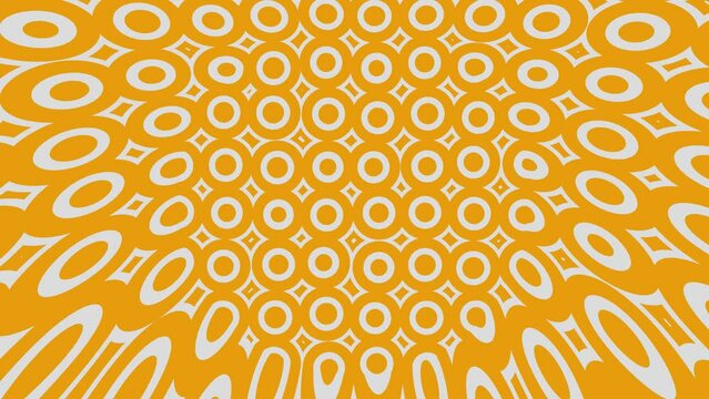 abstact ornament with orange circles. High quality 4k footage
