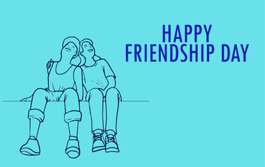 vector image international friendship day illustration