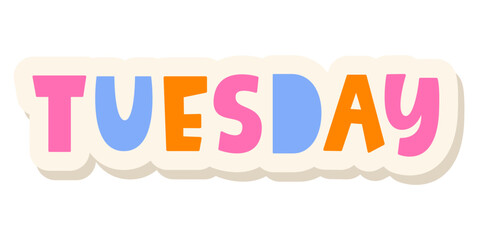 Tuesday Sticker Planner Design Lettering Element