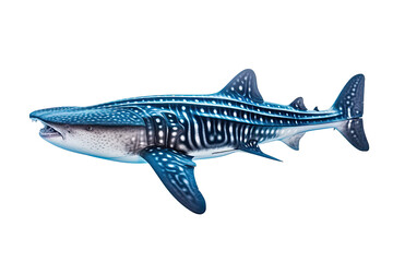 Naklejka premium Whale shark Rhincodon typus, Transparent background. generative AI