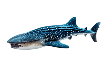  Whale shark Rhincodon typus, Transparent background. generative AI