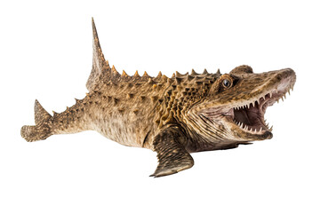 Naklejka premium Woegong shark Orectolobidae, Transparent background. generative AI