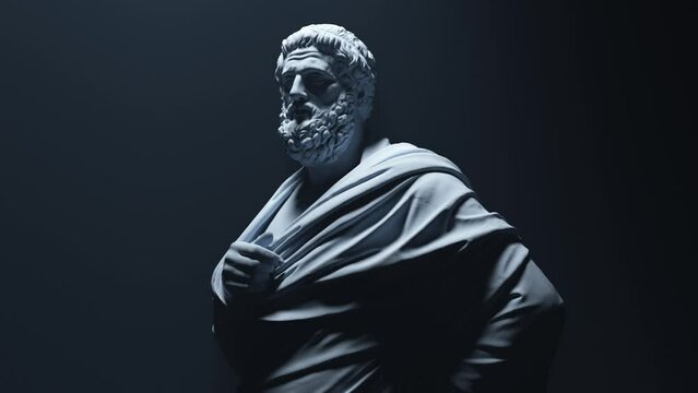 Sophocles Statue in a 3D animation