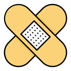 Bandage Line Color Icon
