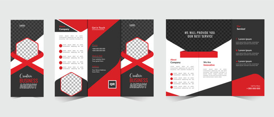 Creative business trifold brochure template