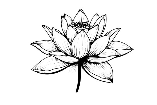 How To Draw Lotus Flower || Drawing And Coloring For Kids | Lotus flower  drawing, Flower drawing, Flower drawing for kids