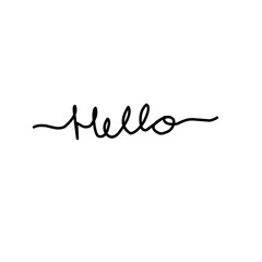 Doodle Hello Lettering Vector