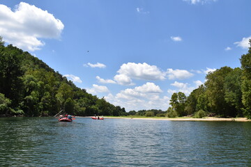 Rafts on a River