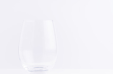 Empty glass on a white background