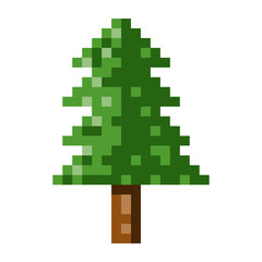 tree pixel vector illustration