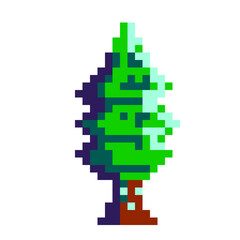 tree pixel vector illustration