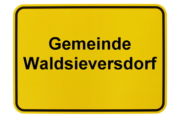 Illustration eines Ortsschildes der Gemeinde Waldsieversdorf in Brandenburg