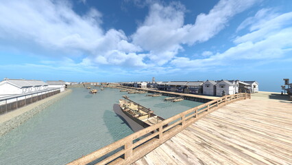 Obraz premium 船着き場