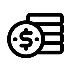 coin icon for your website, mobile, presentation, and logo design.