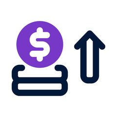 profit icon for your website, mobile, presentation, and logo design.