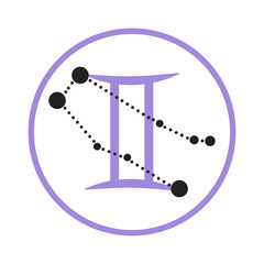 zodiac signs symbol and constellation of gemini