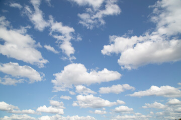 Fototapeta premium Blue sky with clouds.Background.Summer sky with clouds.