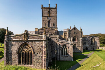 Fototapeta premium St Davids cathedral, situated in the small city of St Davids, Pembrokeshire, Wales.