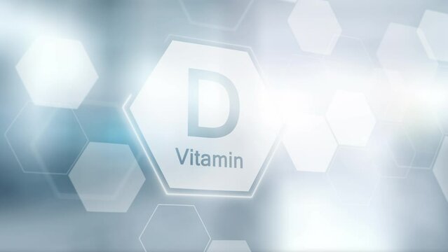 Symbol for the Vitamin D or D3. Clean abstract commercial background