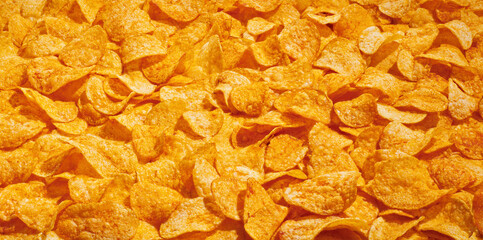 Crispy potato chips texture background
