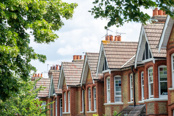 London- Typical terraced houses in Northfields area of Ealing, West London