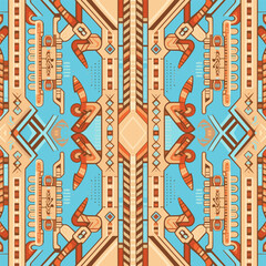 Fototapeta na wymiar Ethnic Egyptian fabric pattern traditional folk antique. Ornate elegant luxury background.