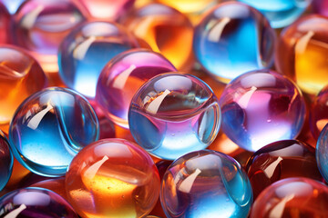 abstract background of colorful marble balls