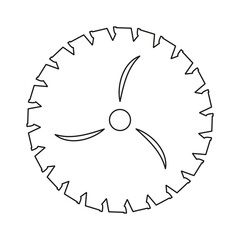 Metal disk for processing and cutting hard materials on a white background.