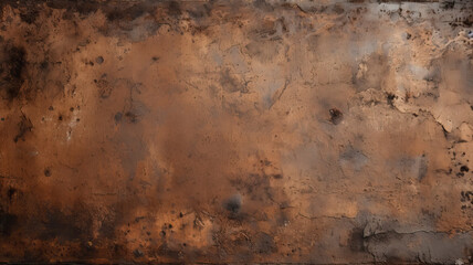a rusty metal plate with a black handle
