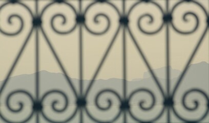 wrought iron fence