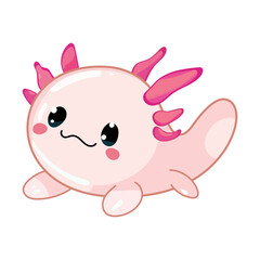 Obraz na płótnie Canvas axolotl amphibians cute vector character 