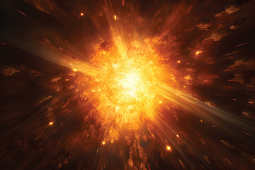 Print:solar storm in universe,magnetic wave,extreme power,sun,gas,universe.GenerativeAI.