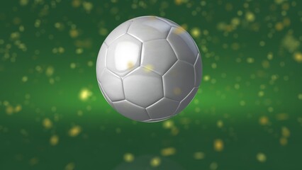 Fototapeta premium 3D White Soccer Ball. The video of this image is in my portfolio. 