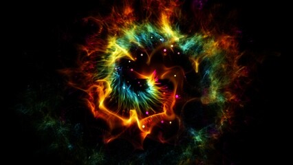 Abstract Light Circular Particle Animations.  The video of this image is in my portfolio.	