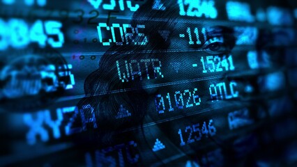 Obraz premium Stock Market Price Changes. The video of this image is in my portfolio. 