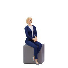 Business woman sitting