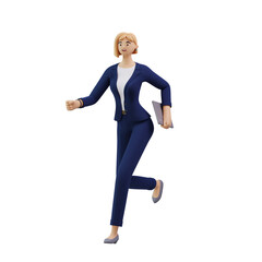 Business Woman In Rush