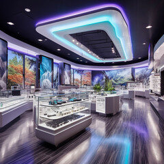 interior futuristic of retail location