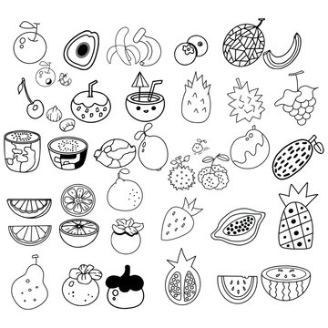 set of fruit design (pattern with fruits)