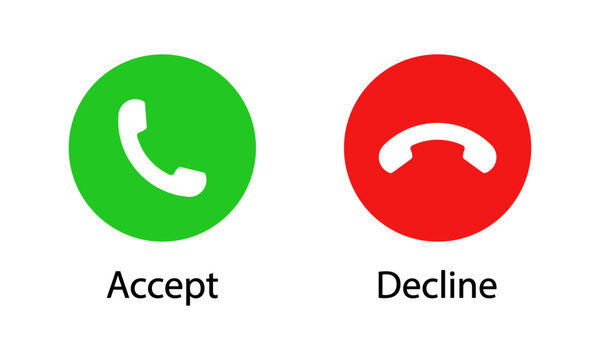 Phone call icon accept and decline